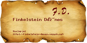 Finkelstein Dénes névjegykártya